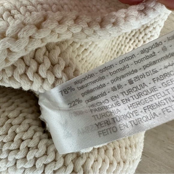 Zara chunky knit cropped sweater beige small - Picture 5 of 6